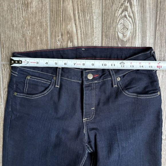 2/$18 SALE! Wrangler Jeans Womens‎ 8 Blues Dark Button Flap Pockets Cowboy Core - Picture 7 of 12